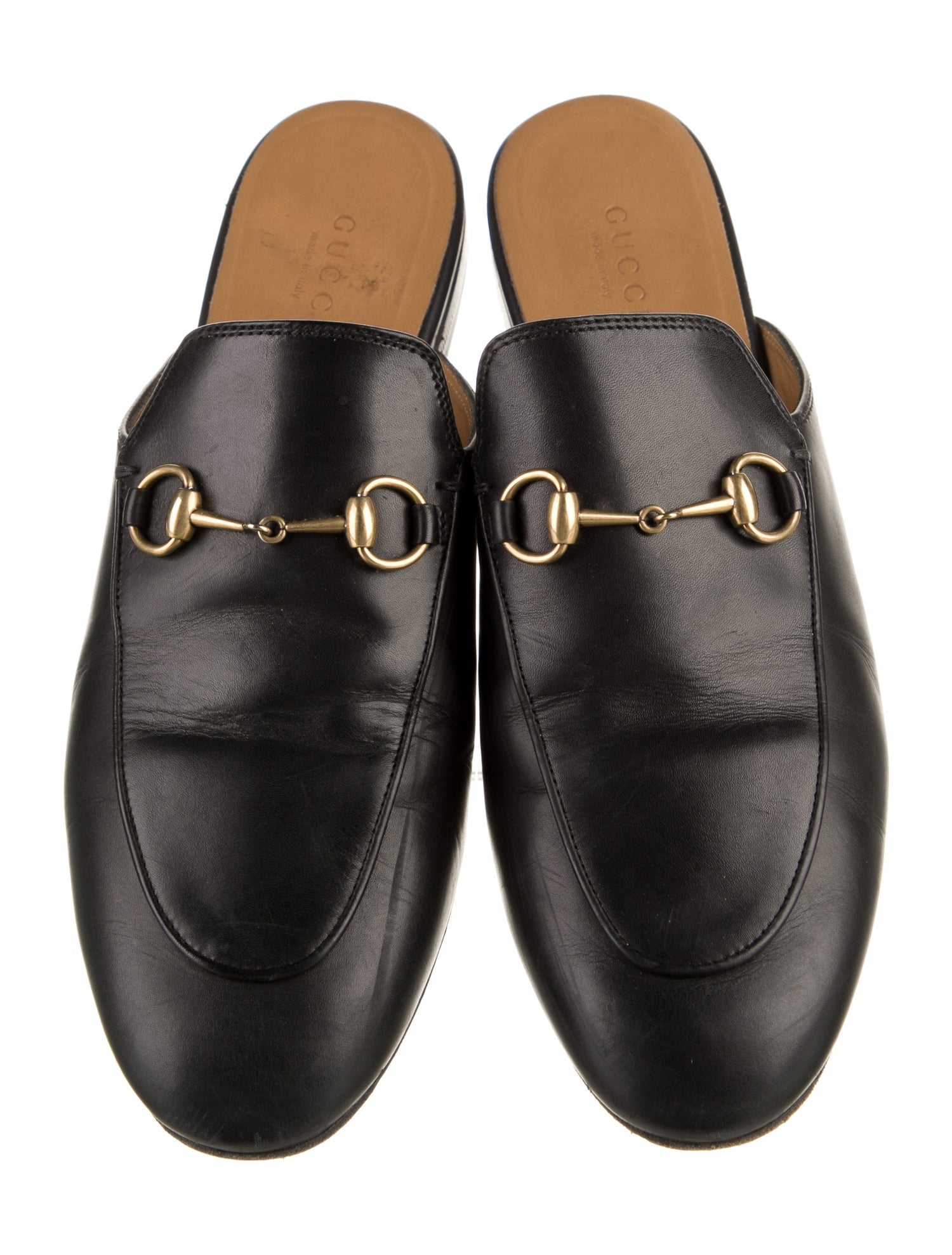 Gucci Horsebit Accent Leather Mules