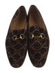 Gucci Web Accent Velvet Loafers