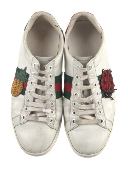 Gucci Web Accent Leather Sneakers