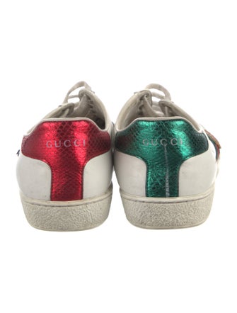 Gucci Web Accent Leather Sneakers