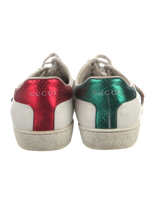 Gucci Web Accent Leather Sneakers
