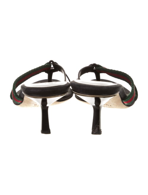 Gucci Web Accent Canvas Slides