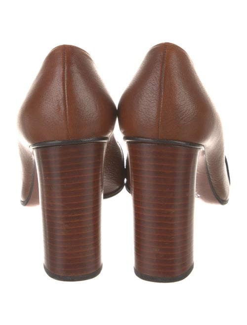Gucci Web Accent Leather Pumps