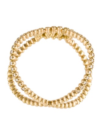 Gucci 18K Diamond Running GG X Cocktail Ring