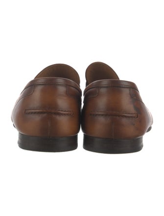 Gucci Horsebit Accent Leather Loafers