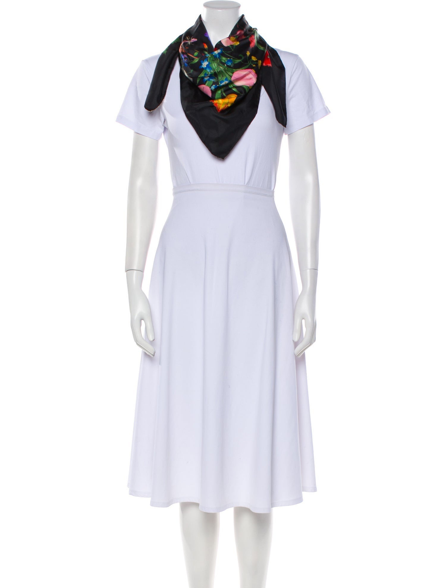 Gucci Silk Floral Print Scarf