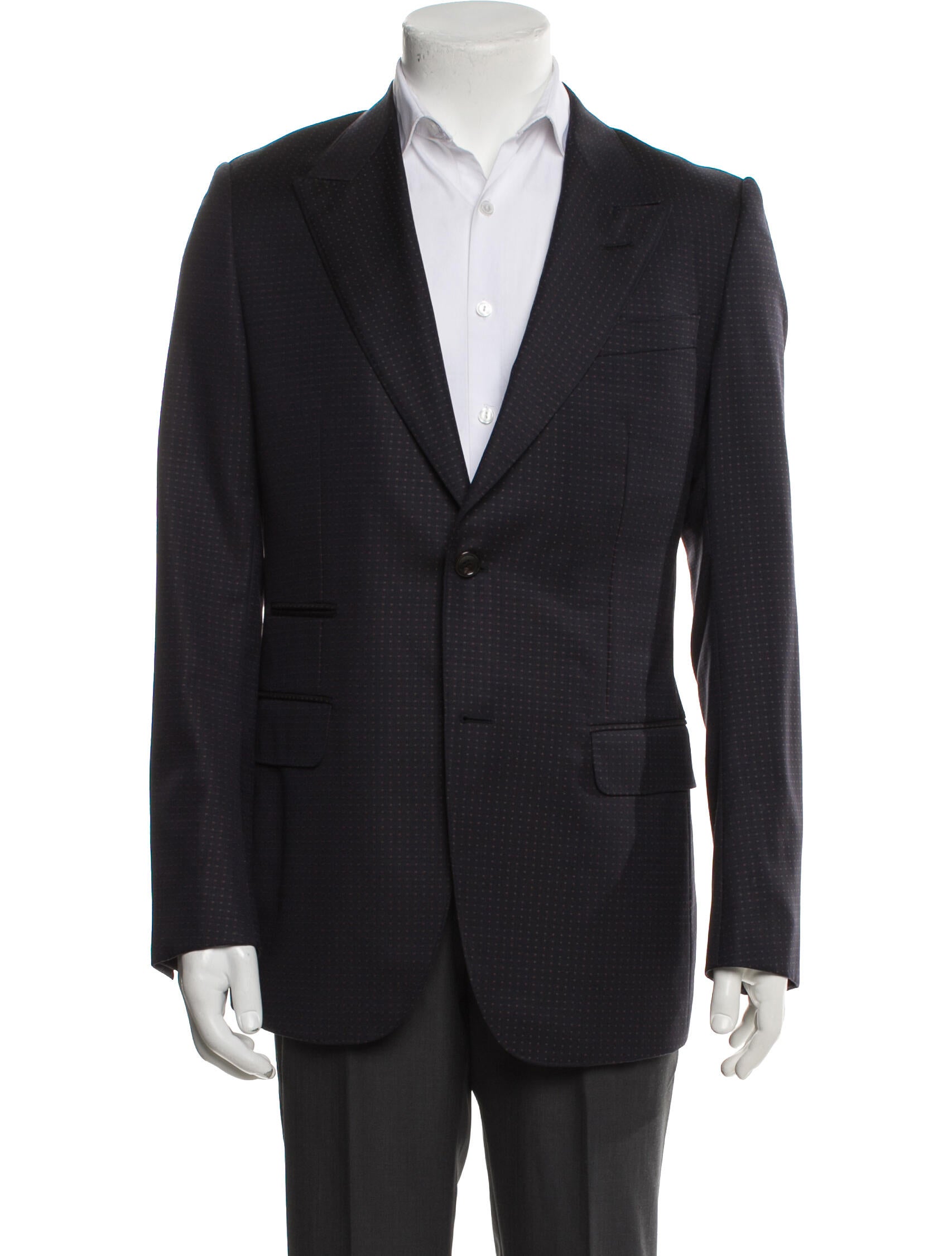 Gucci Wool Polka Dot Print Blazer