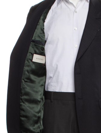Gucci Wool Polka Dot Print Blazer
