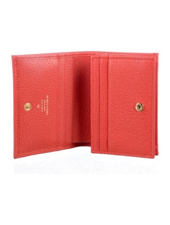 Gucci Flora Print Canvas Compact Wallet