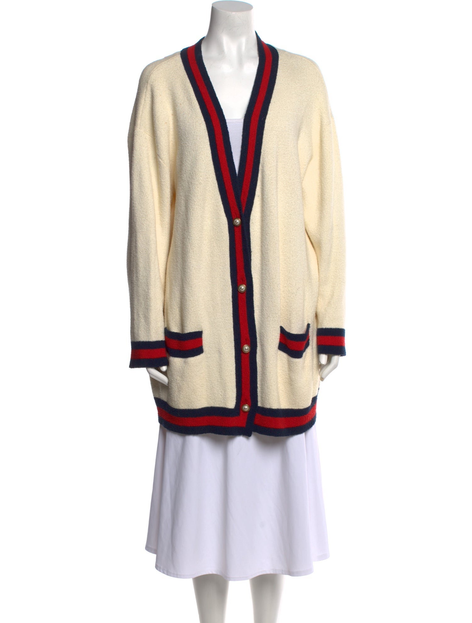 Gucci Striped V-Neck Sweater