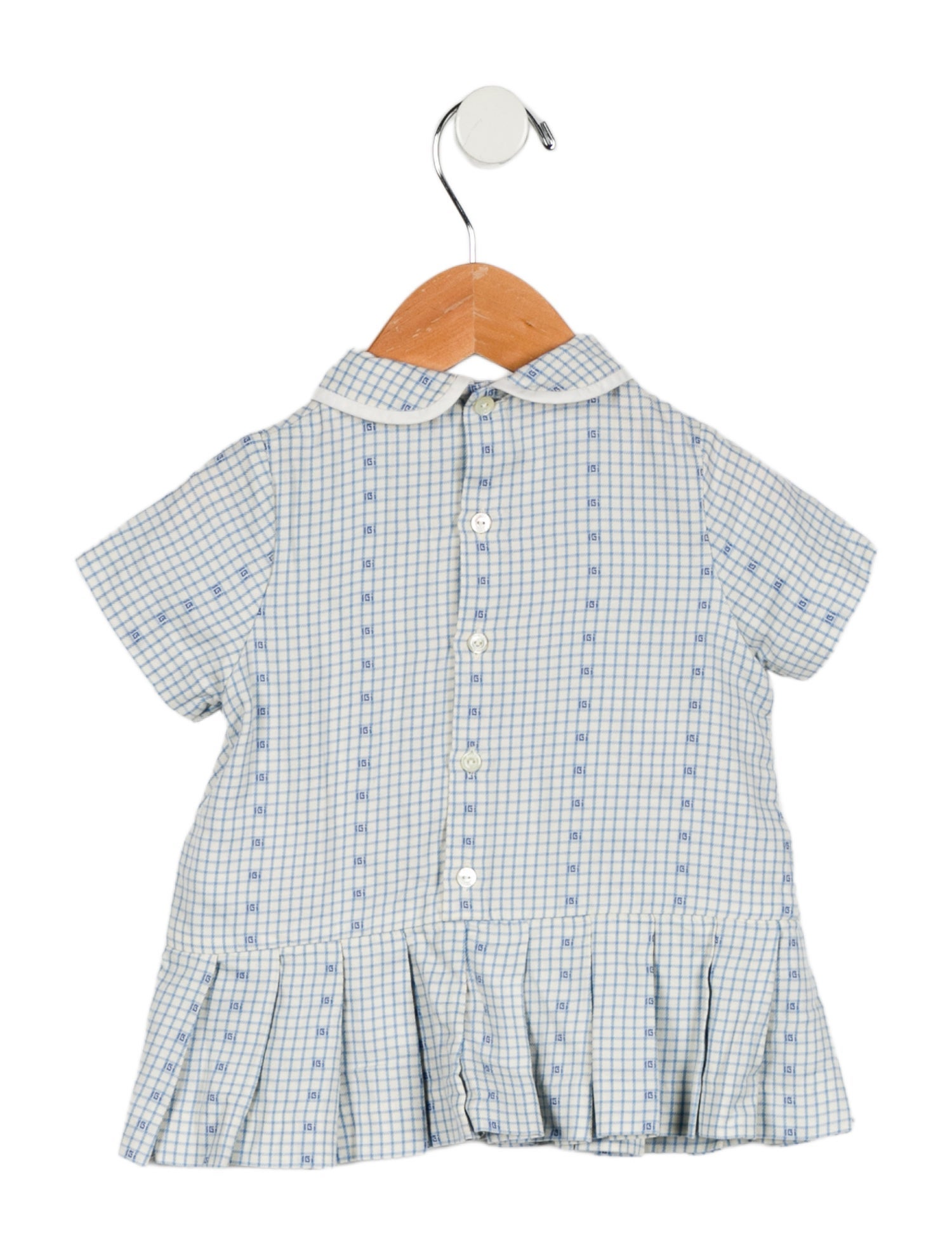Gucci Infant Girls' Pleated Short Sleeve Dress