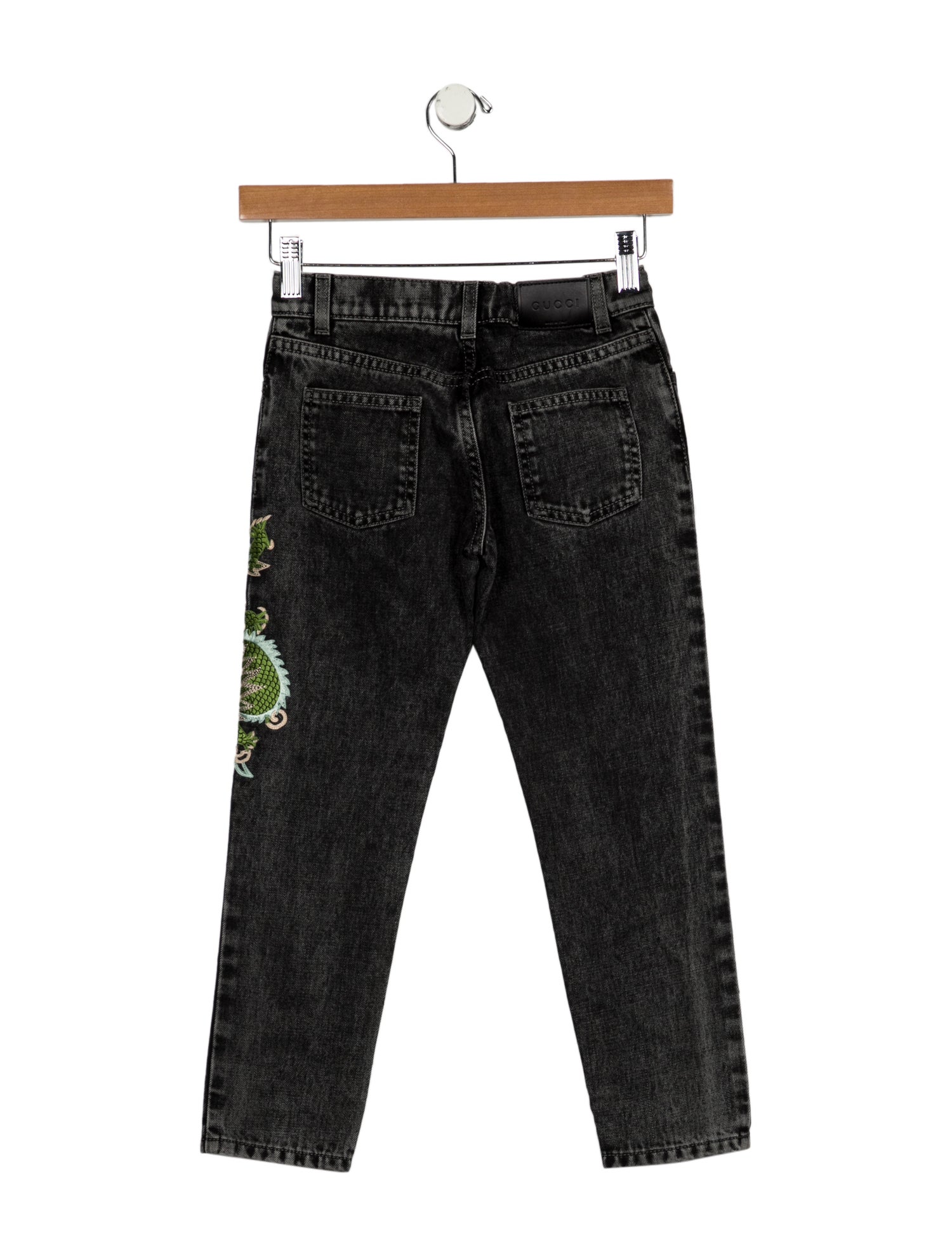 Gucci Gucci Girls' Embroidered Denim Jeans