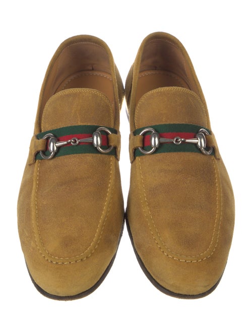 Gucci Web Accent Suede Dress Loafers