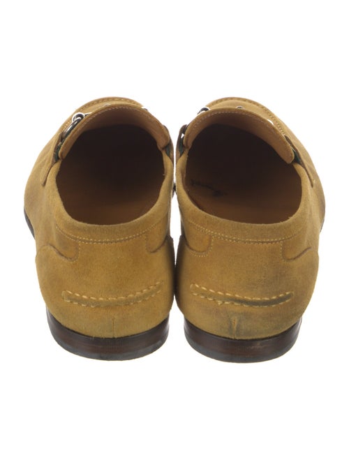 Gucci Web Accent Suede Dress Loafers