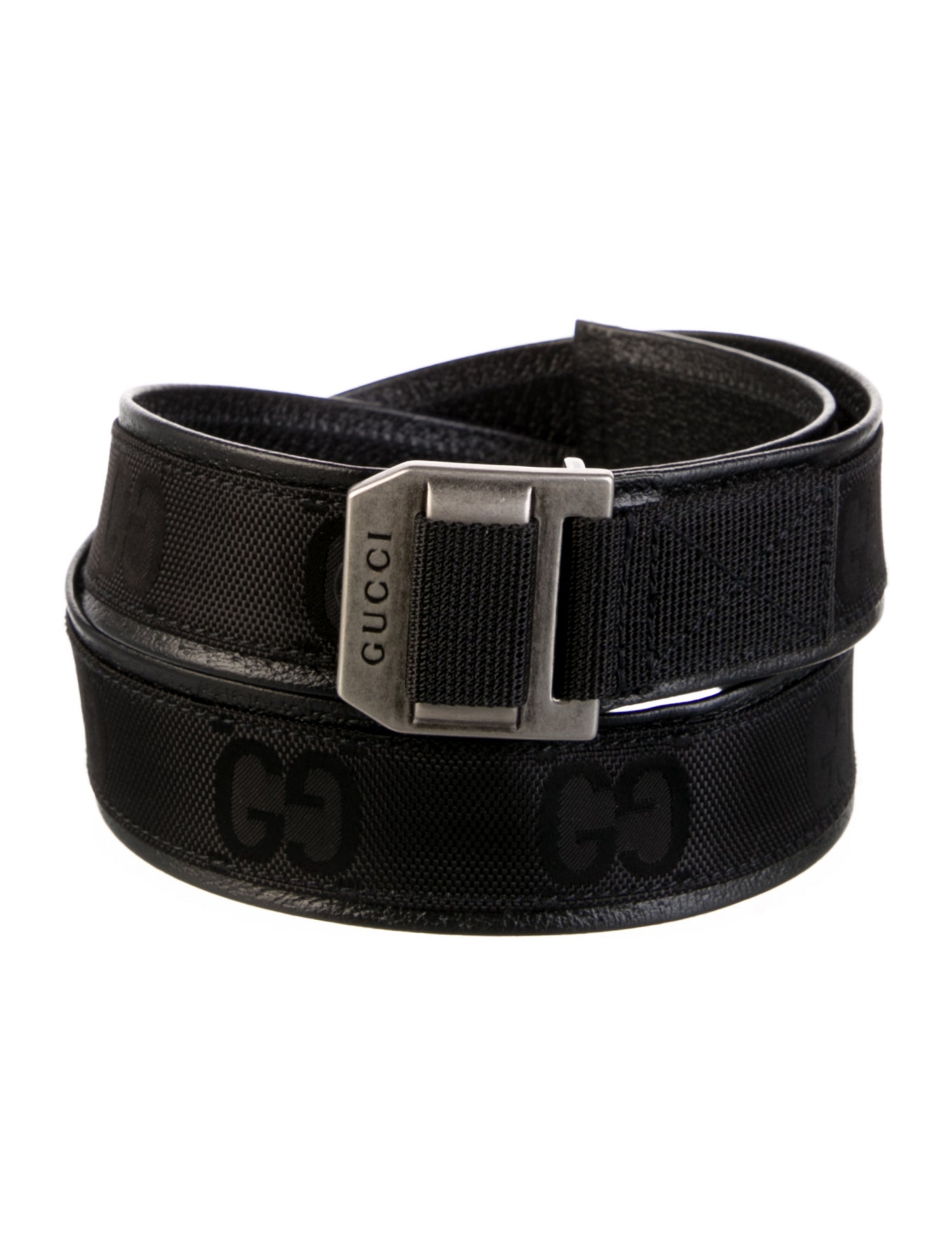 Gucci GG Nylon Leather Waist Belt