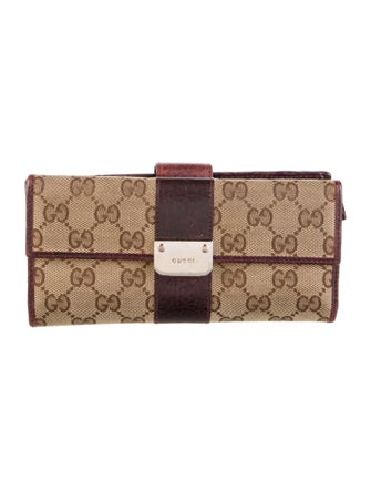 Gucci Late 2000's - Early 2010's GG Canvas Continental Wallet