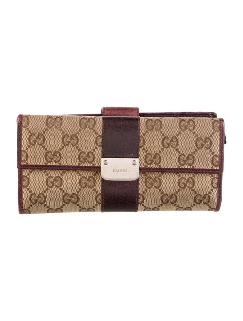 Gucci Late 2000's - Early 2010's GG Canvas Continental Wallet