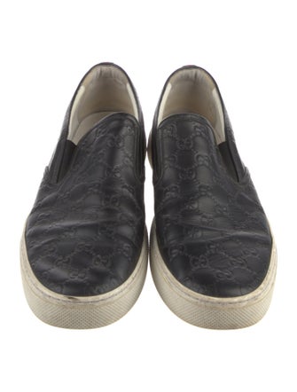 Gucci Web Accent Leather Sneakers