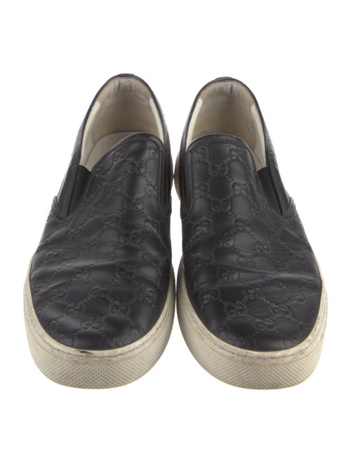 Gucci Web Accent Leather Sneakers