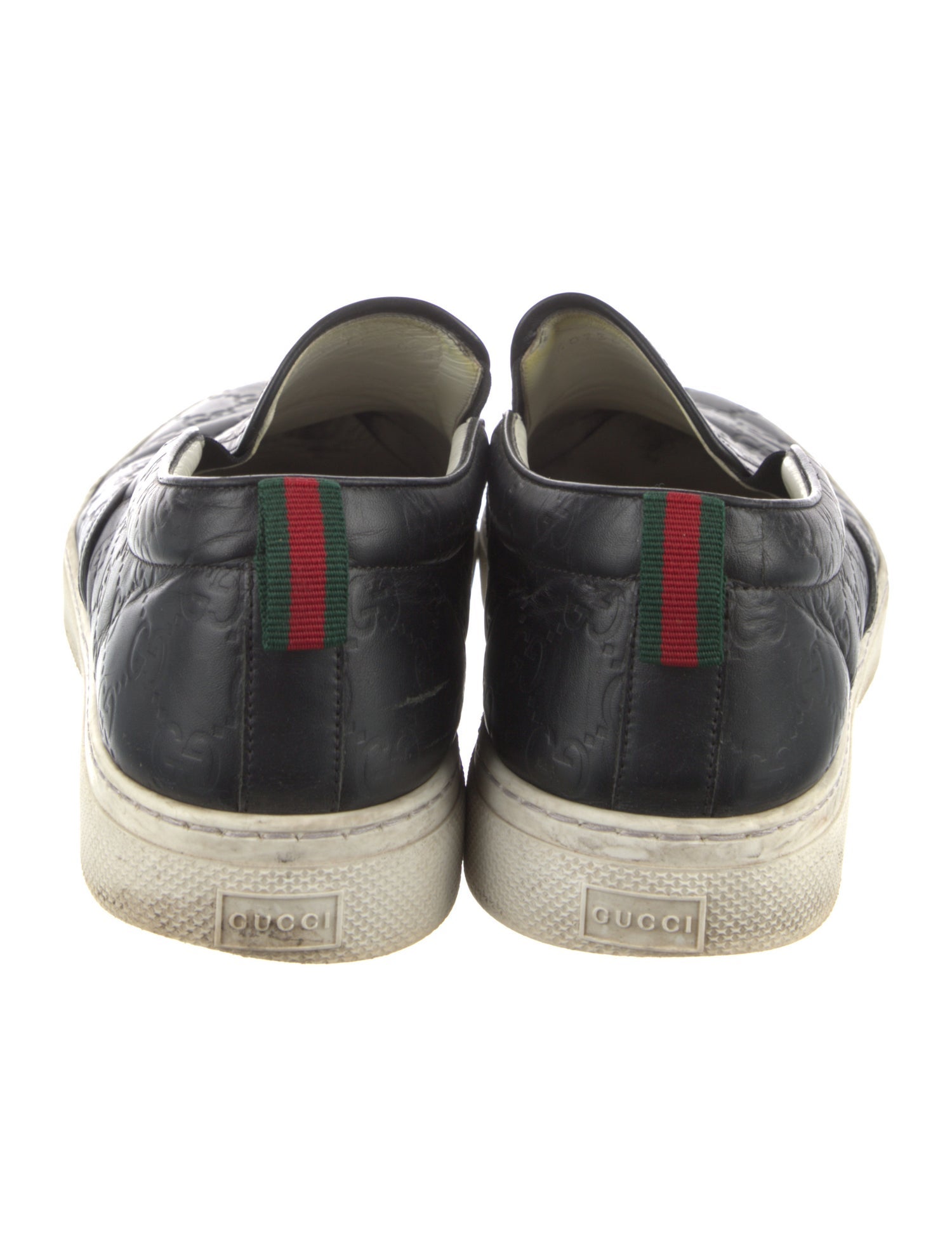 Gucci Web Accent Leather Sneakers