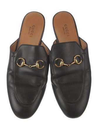 Gucci Horsebit Accent Leather Mules