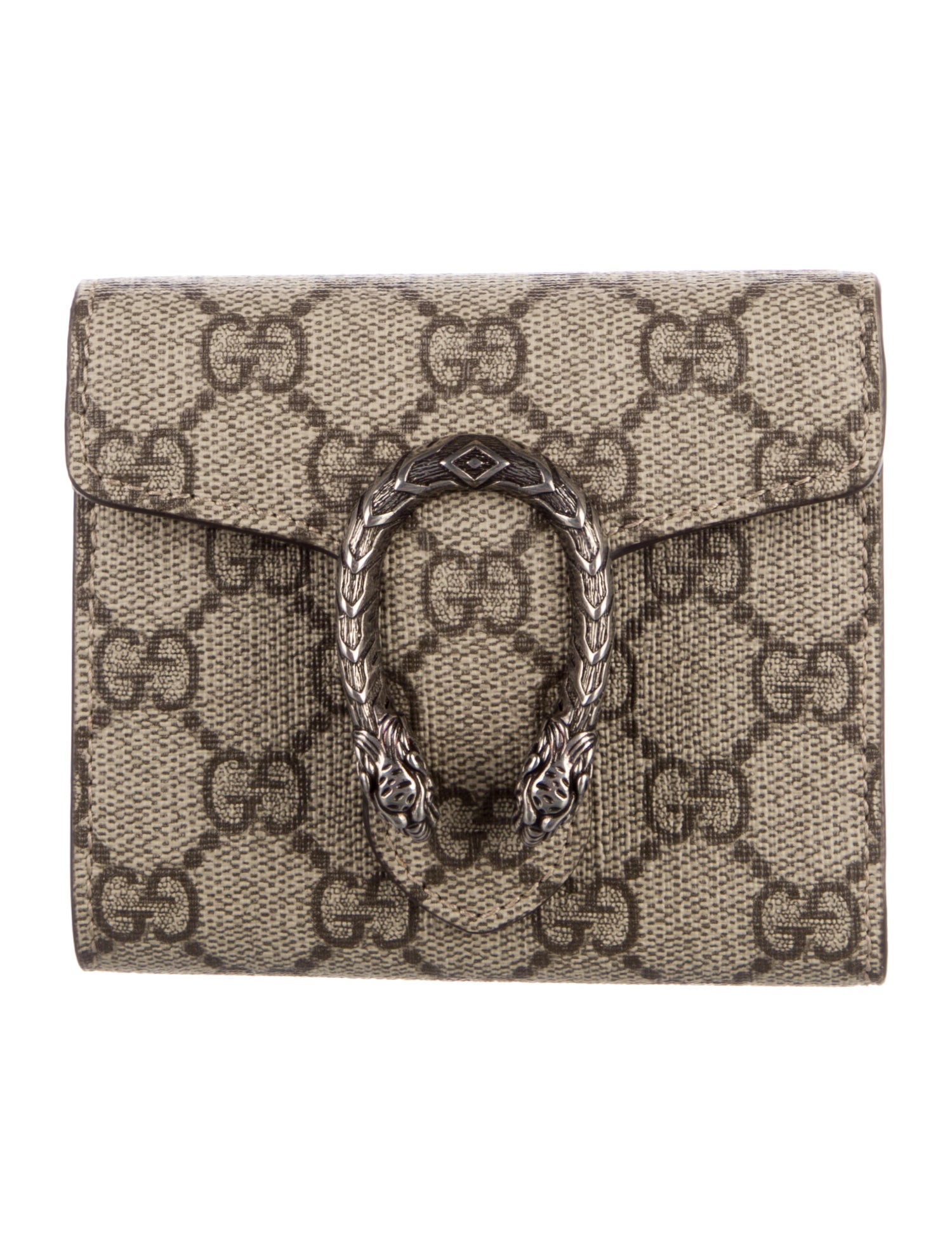Gucci Dionysus Card Case GG Supreme Compact Wallet