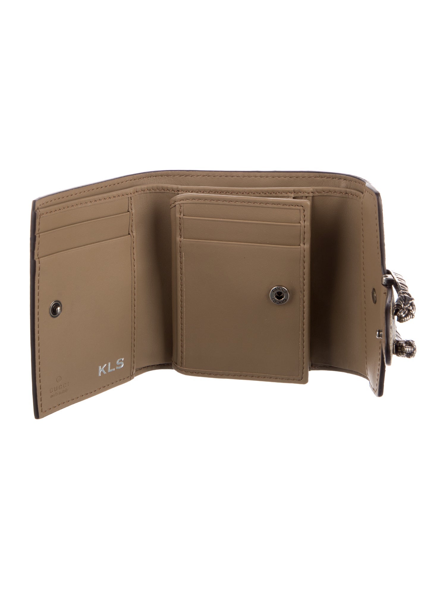 Gucci Dionysus Card Case GG Supreme Compact Wallet