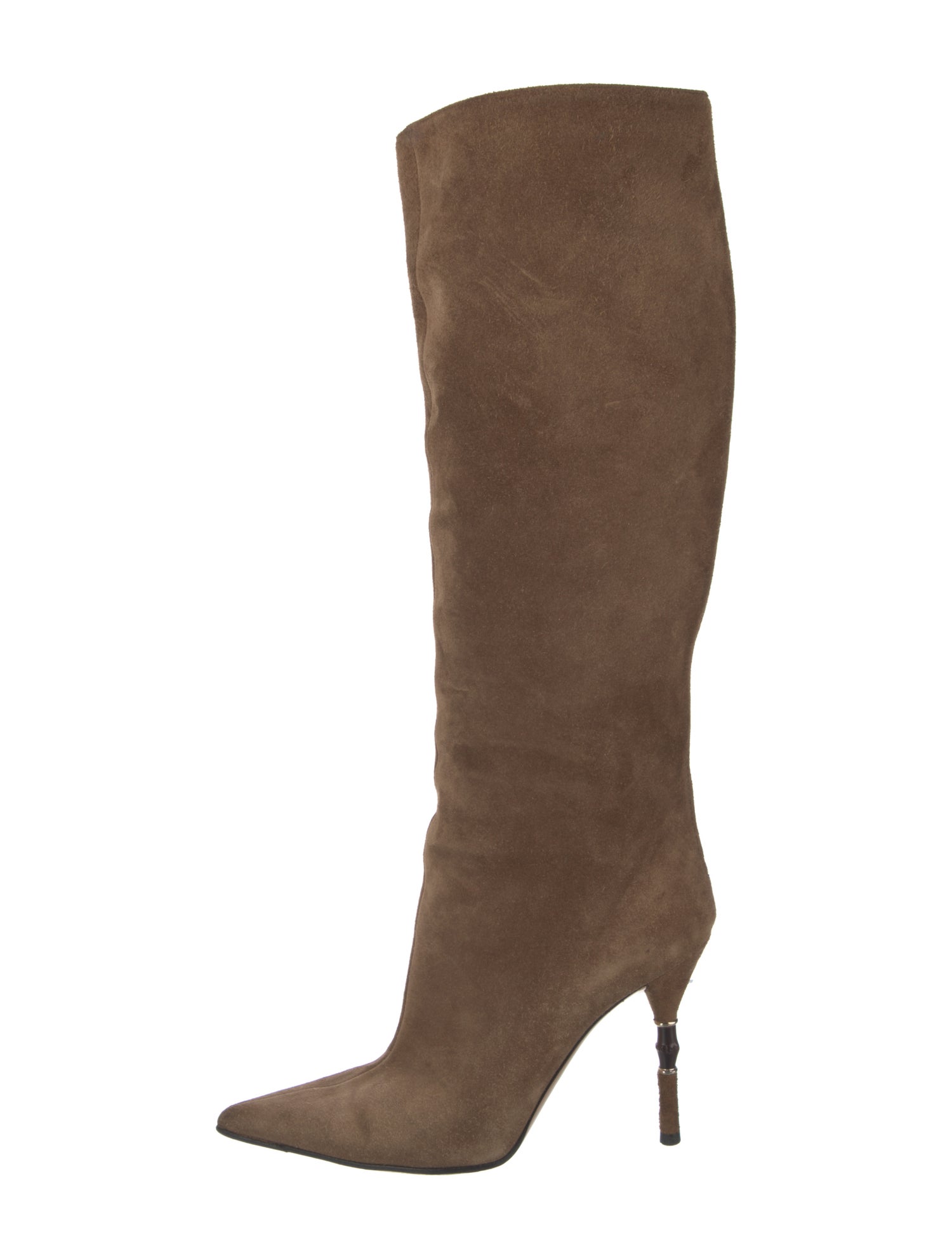 Gucci Bamboo Accent Suede Boots