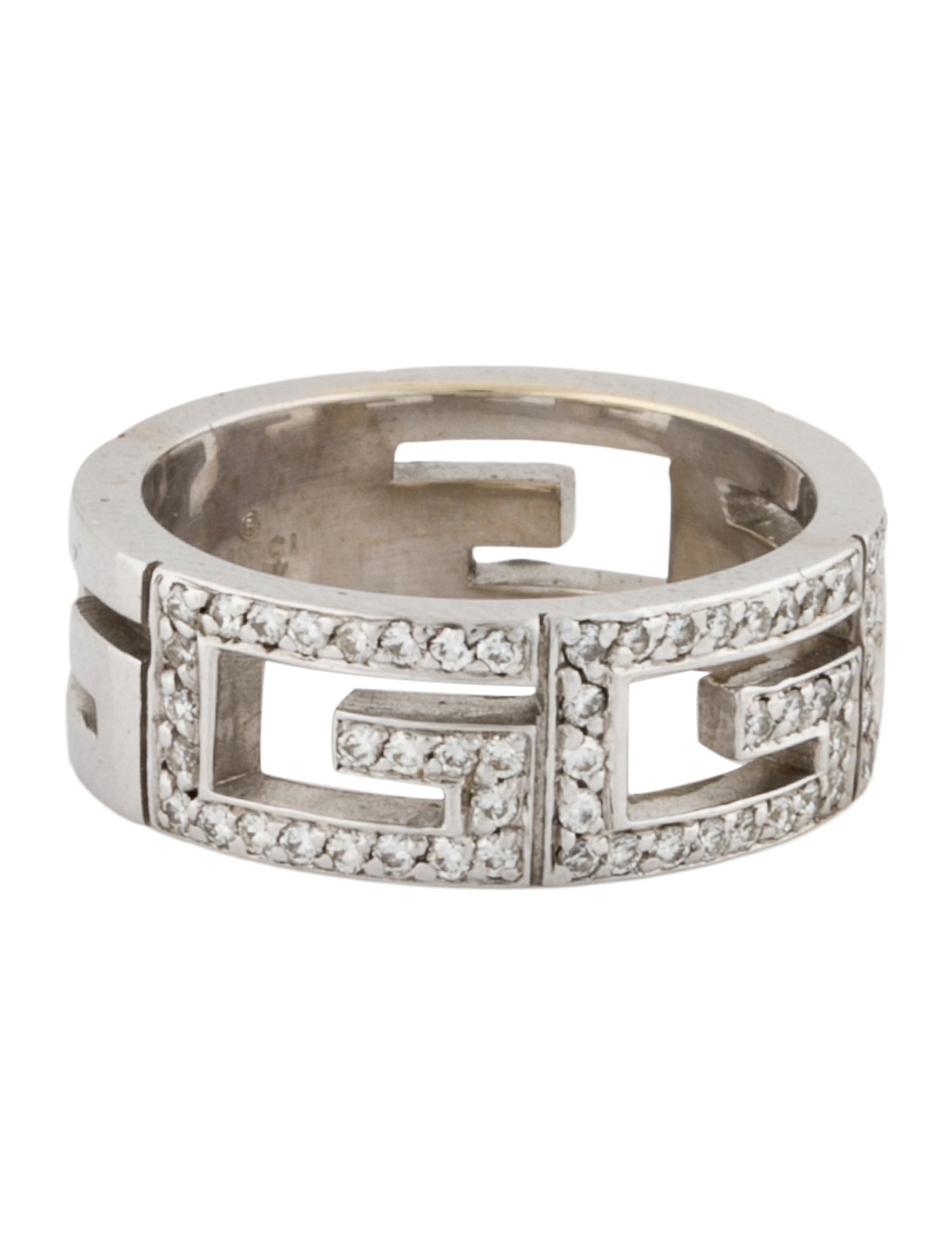 Gucci 18K Diamond Triple G Band