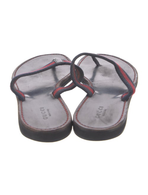 Gucci Sylvie Web Accent Flip Flops