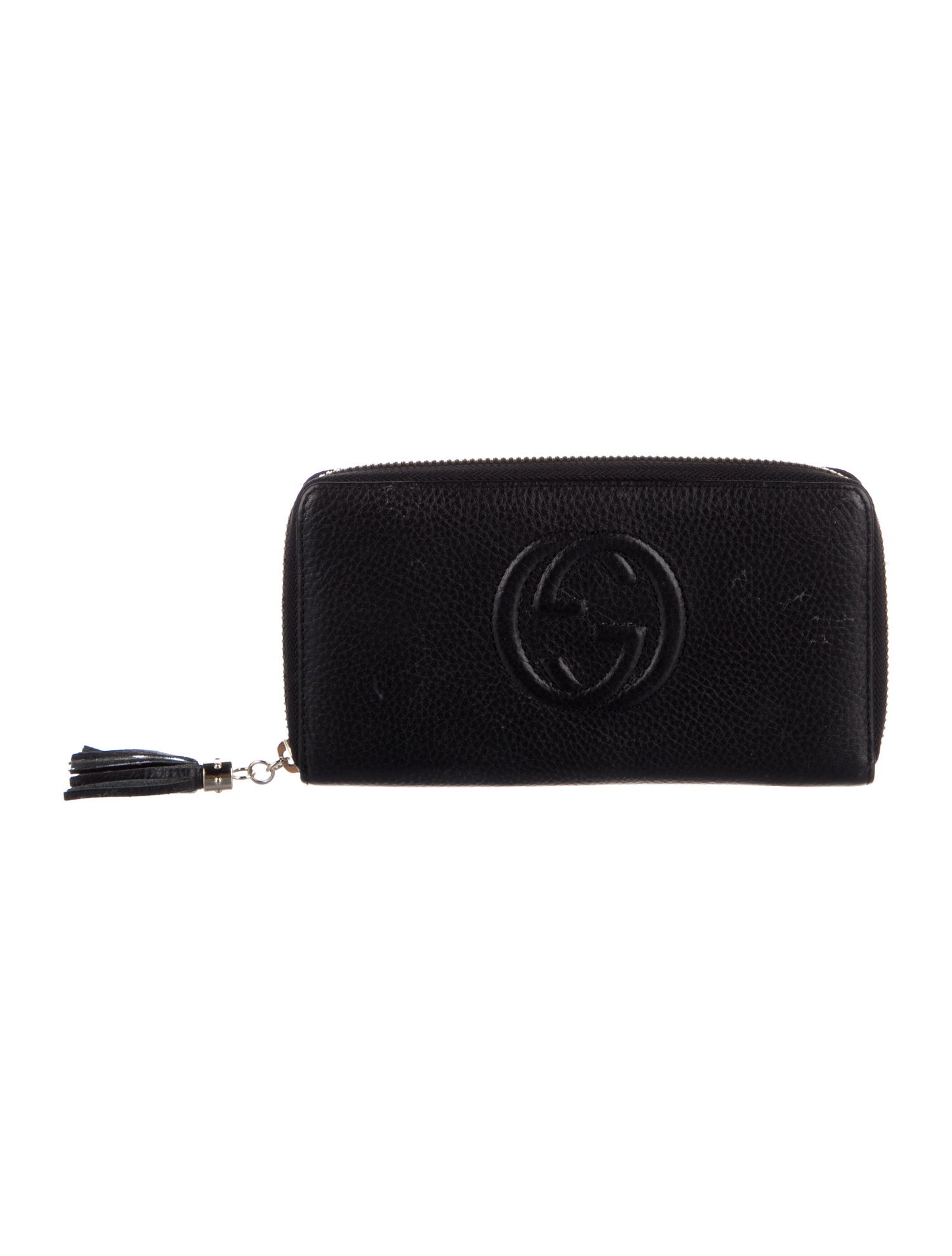 Gucci Soho Zip Around Wallet Interlocking G Logo Continental Wallet