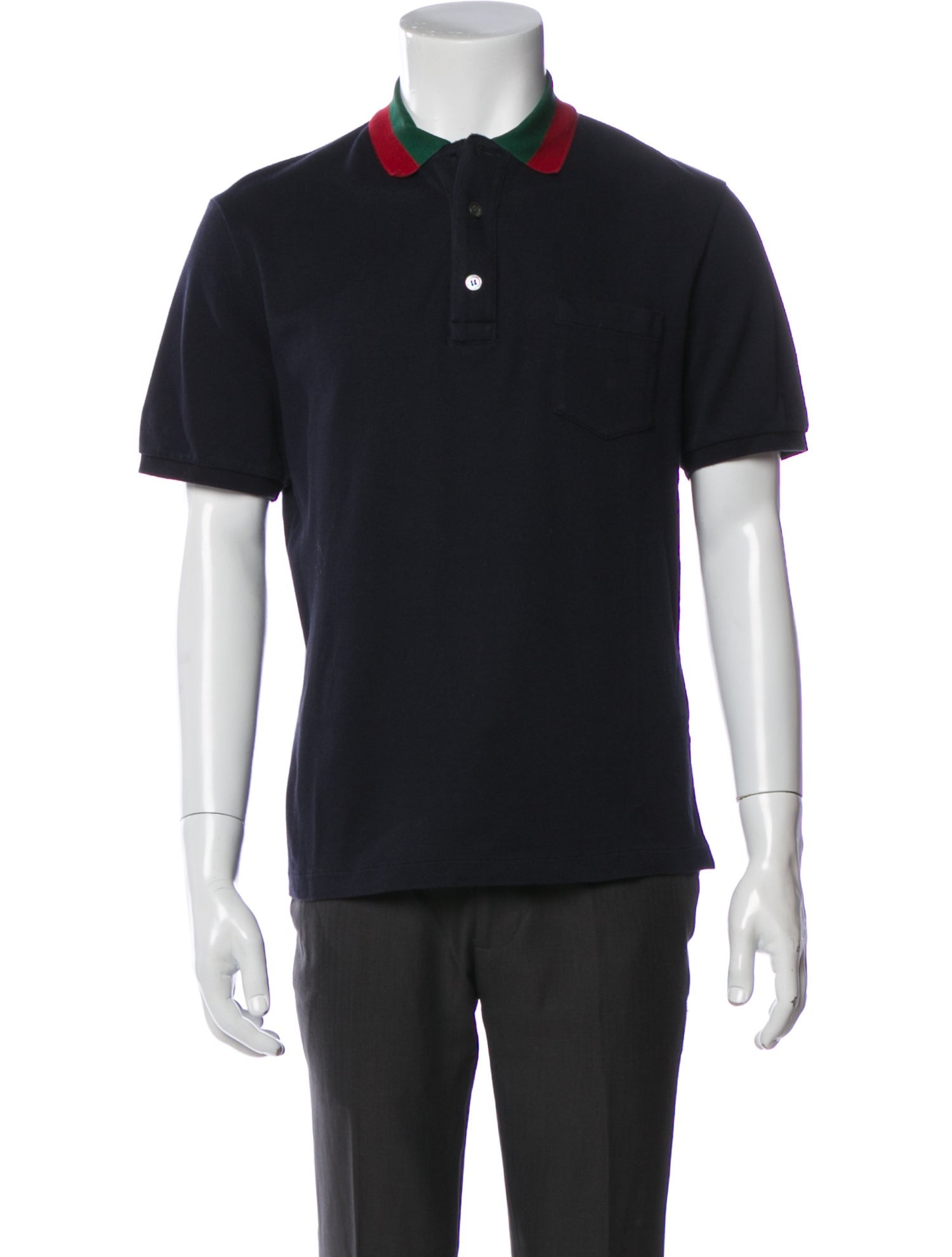 Gucci Web Accent Collar Polo Shirt