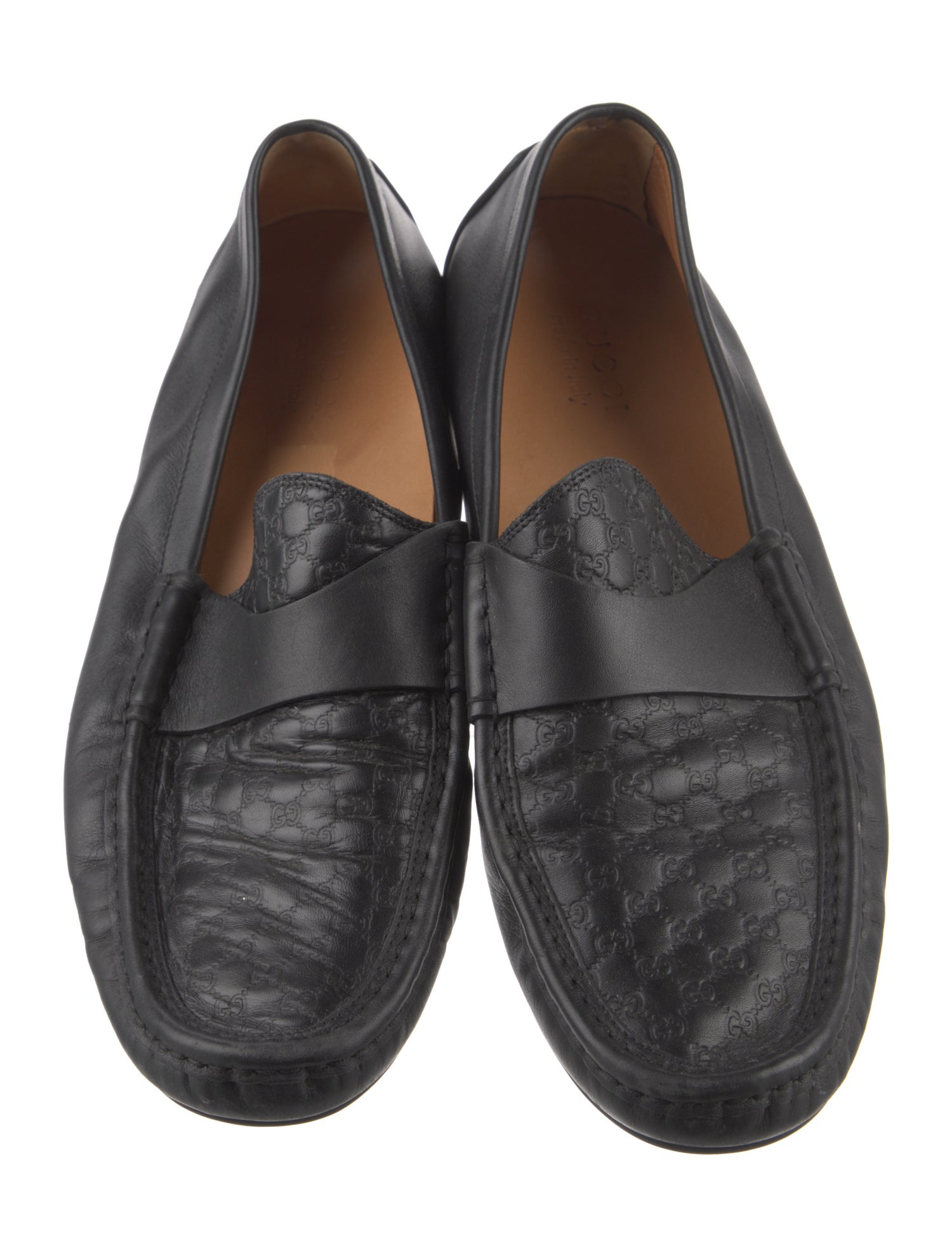 Gucci Microguccissima Pattern Leather Drivers