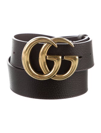 Gucci Double G Logo Leather Waist Belt