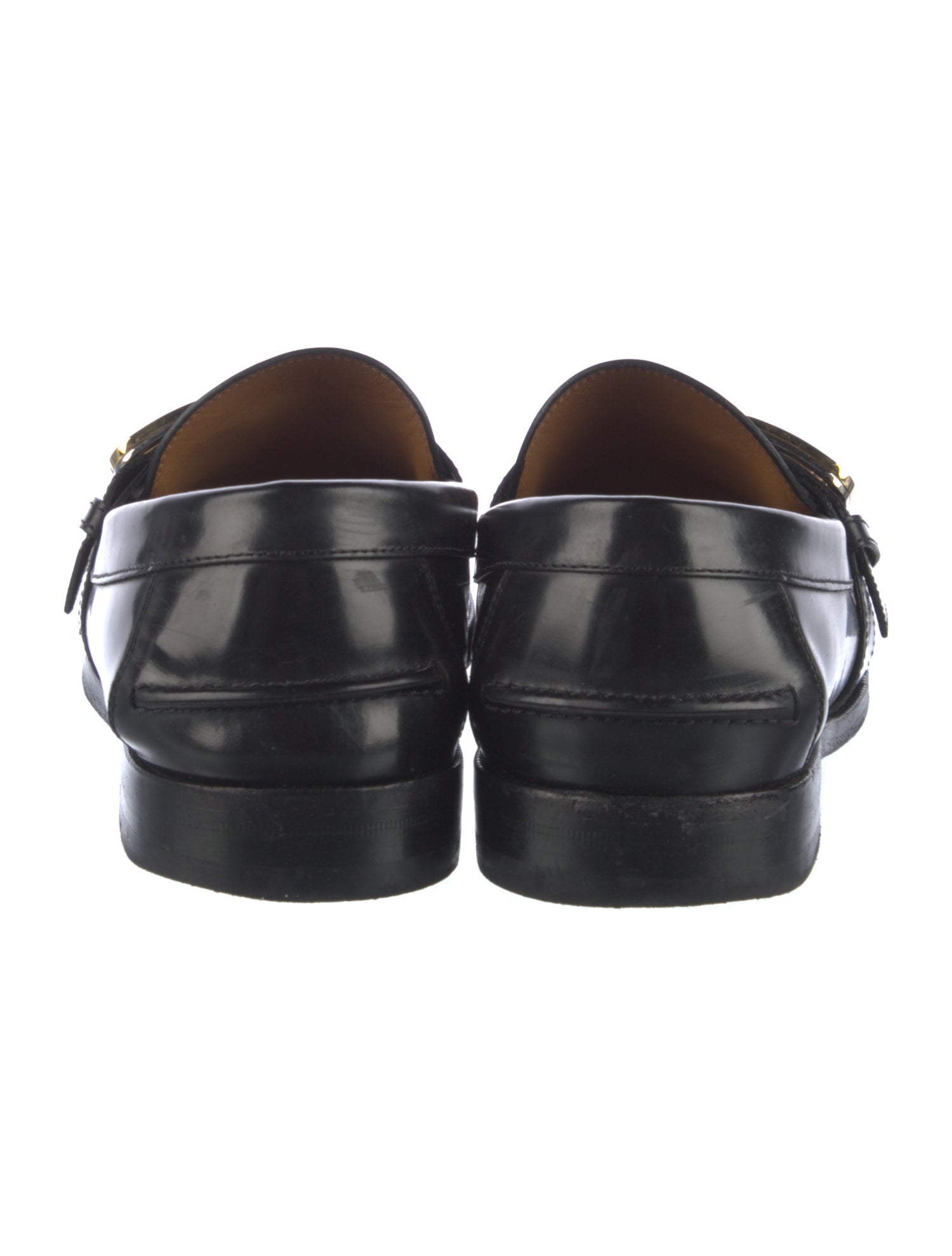 Gucci Interlocking G Logo Leather Dress Loafers