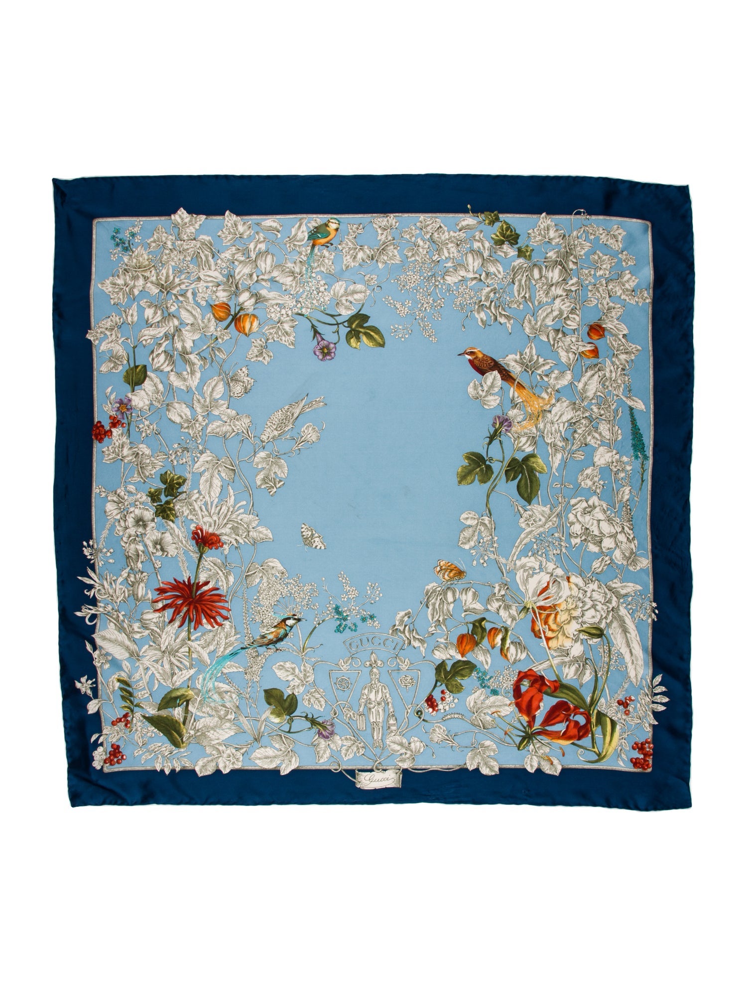 Gucci Silk Floral Print Scarf