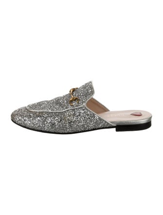 Gucci Horsebit Accent Glitter Mules