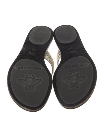 Gucci Marmont Double G Logo Flip Flops