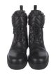 Gucci Double G Logo Leather Combat Boots