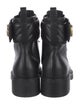 Gucci Double G Logo Leather Combat Boots