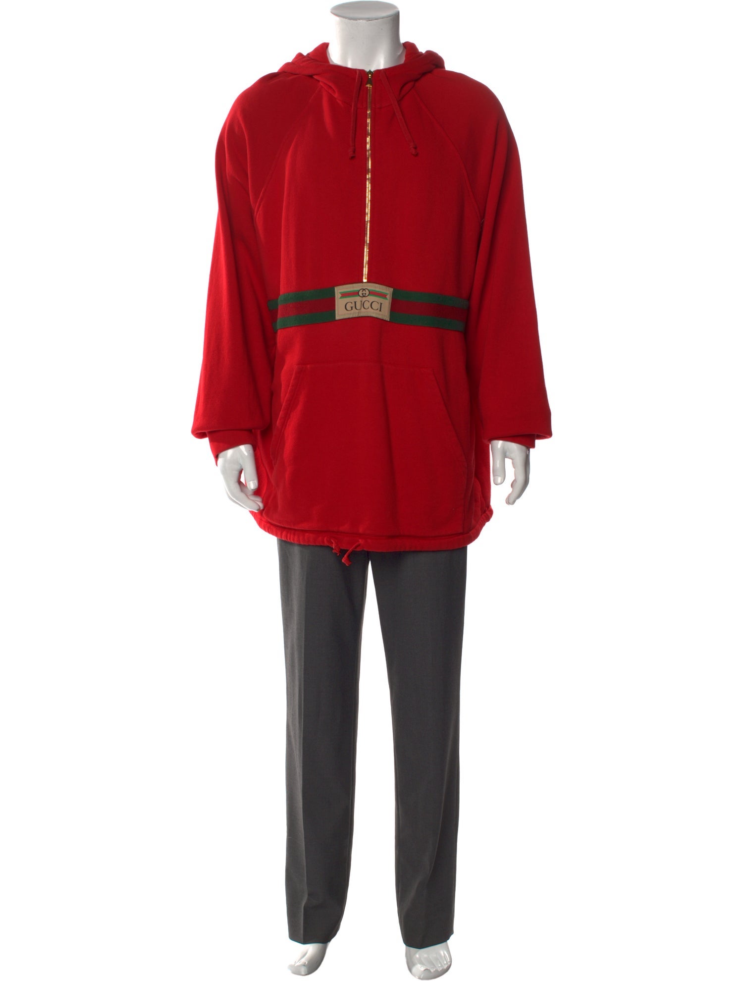 Gucci Web Accent Crew Neck Hoodie