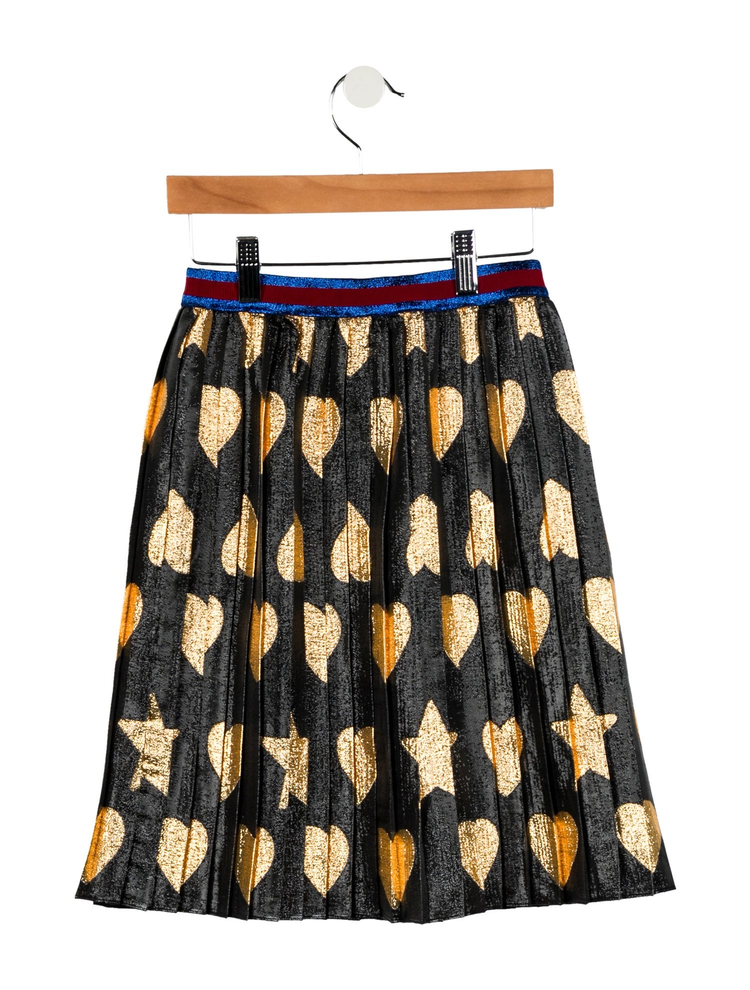 Gucci Girls' Pleated Metallic Skirt