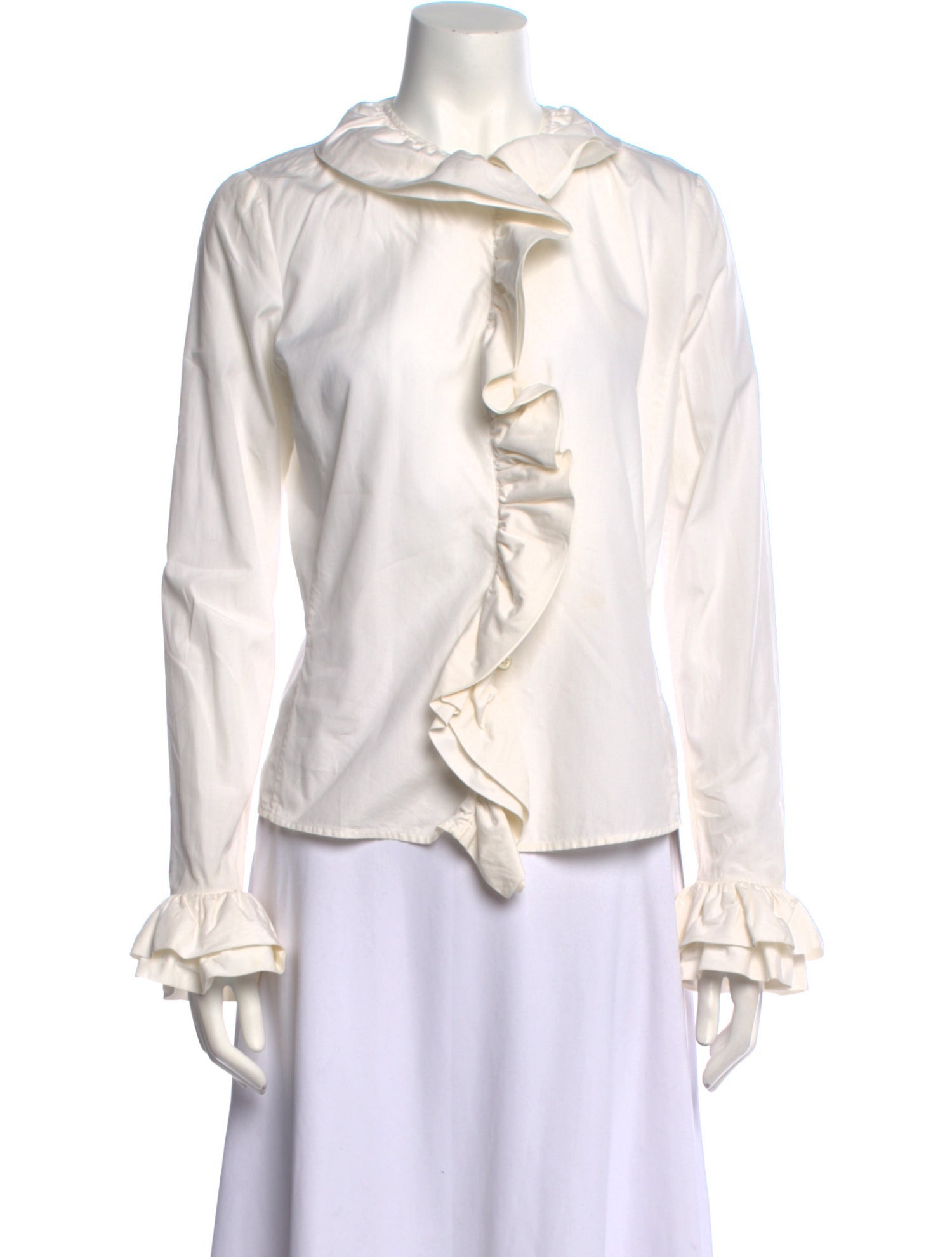 Gucci Mock Neck Long Sleeve Blouse