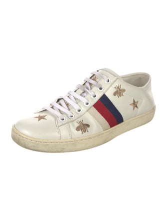 Gucci Sylvie Web Accent Leather Sneakers