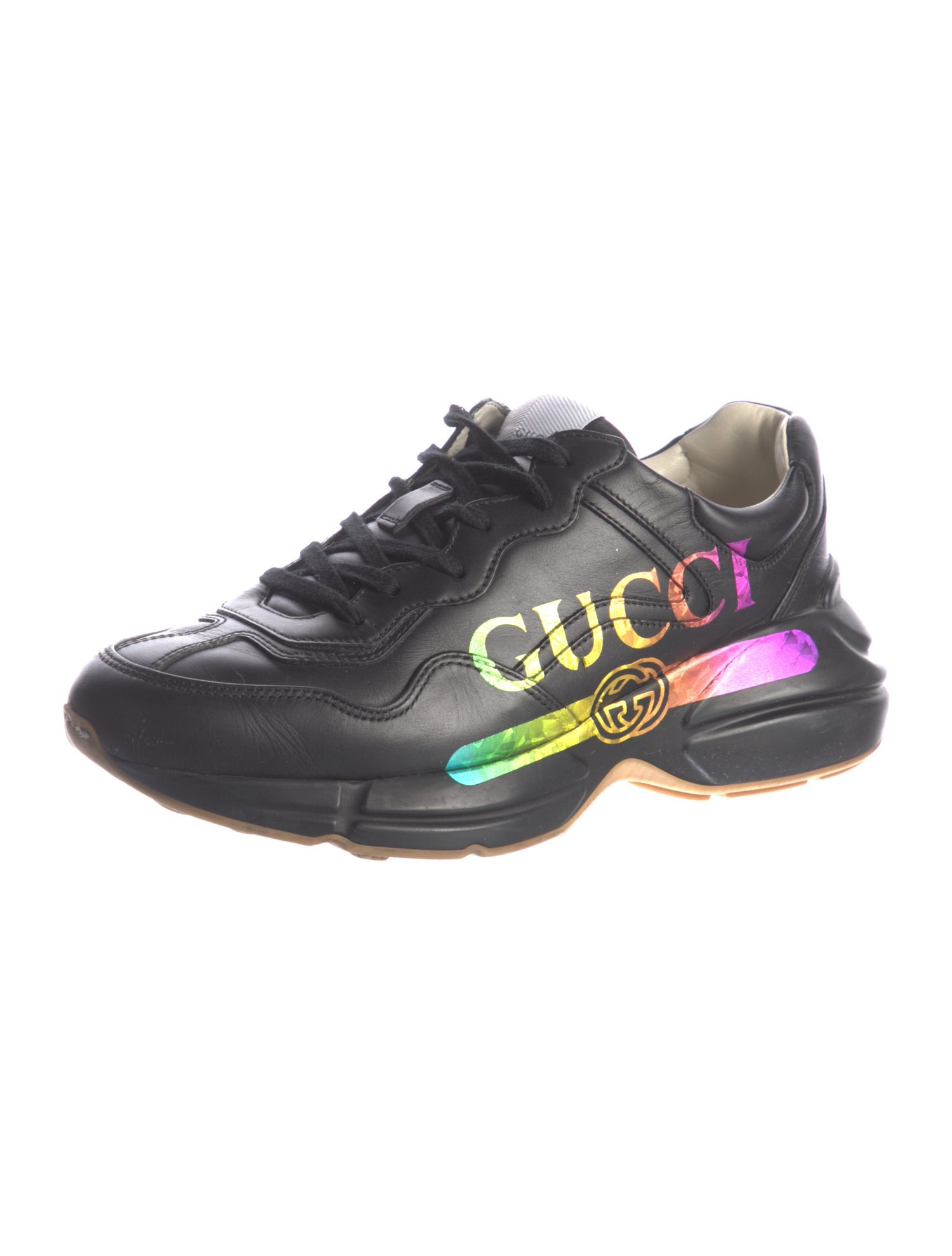 Gucci Interlocking G Logo Leather Sneakers