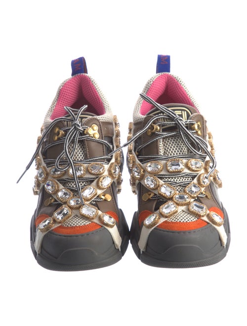 Gucci Mesh Colorblock Pattern Chunky Sneakers