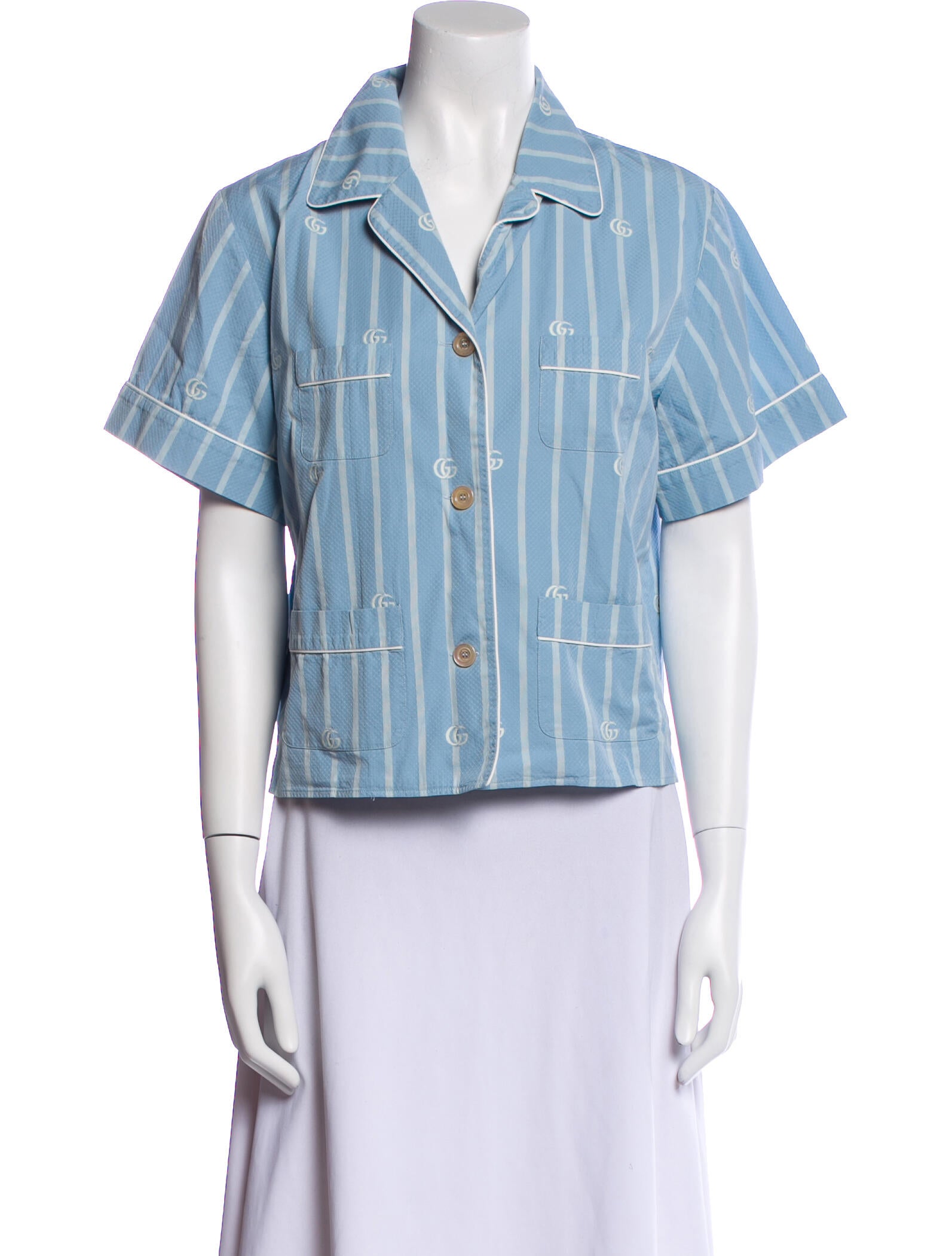 Gucci 2020 Striped Button-Up Top