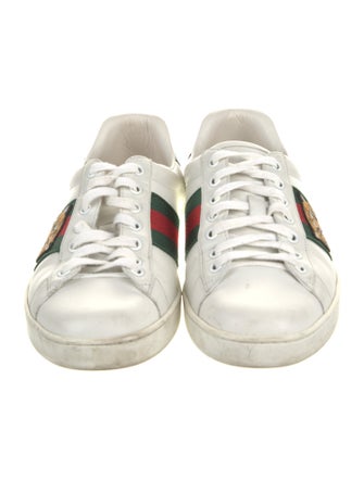 Gucci Web Accent Leather Sneakers