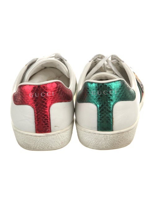 Gucci Web Accent Leather Sneakers