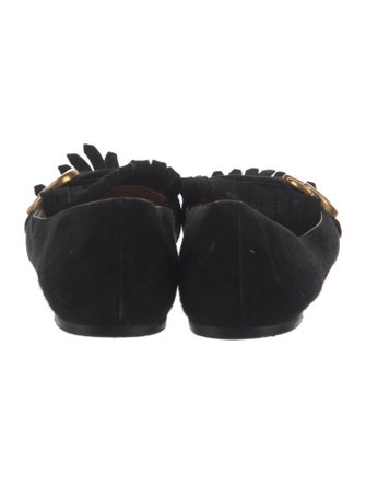 Gucci Double G Logo Suede Loafers